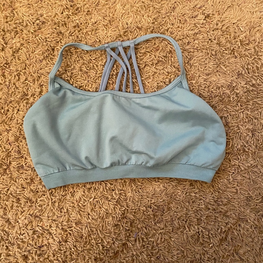 Blue sports bra